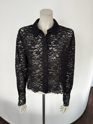 Riani Bluse  Spitze Spitzenbluse Hemd Gr. 40 Schwarz