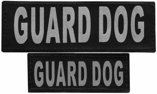 GUARD DOG  Patch Reflective Extra Label Tag for Dog Harness Service