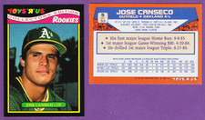 Jose Canseco Oakland Athletics 1987 Topps Toys R Us Collectors Ed. Rookies #5