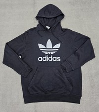 Adidas Men s Adicolor Classics Trefoil Hoodie Sweatshirt L Black White