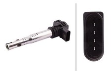 HELLA 8x Zündspule 5DA 193 175-921/8x 12V für VW GOLF 6 5K1 PASSAT B6 3C2 3 137