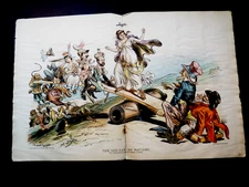The 1898 Judge magazine centerfold lithograph "The See-Saw of Nations".