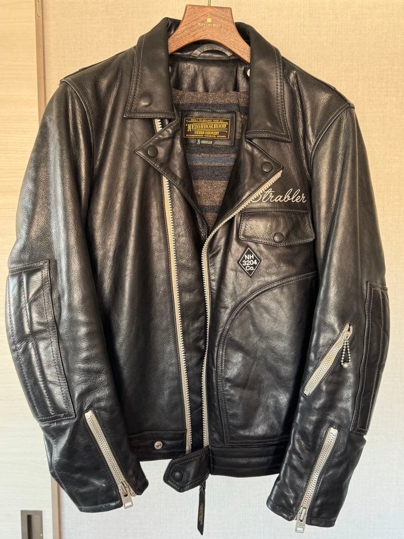 Neighborhood Leather Rider Jacket Sz S Used with History | eBay