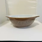 Pyrex Vintage Woodland Brown Cinderella Mixing Bowl #444 Large Very Nice