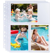 60 Pack 4x6 Photo Album Refill Pages for 3 Ring 60 Pack, 4x6"
