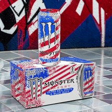 Monster Energy Ultra Red, White & Blue Razz Zero Sugar (Pack of 12 x 473ml)
