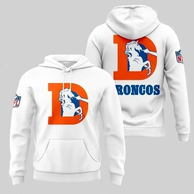 Denver Broncos White Out 2025 Hoodie S-3XL - Image 1 of 2