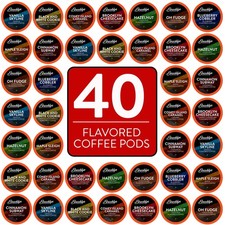 Flavored Coffee Pods Variety Pack For Keurig K-Cup Brewers 40 Count