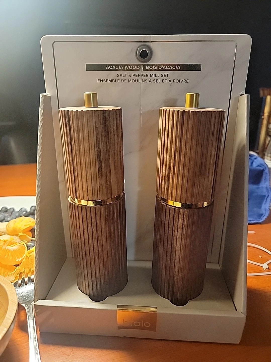 Bralo Salt and Pepper Mill Set Adjustable Acacia Wood Salt and Pepper Grinder
Opens in a new window