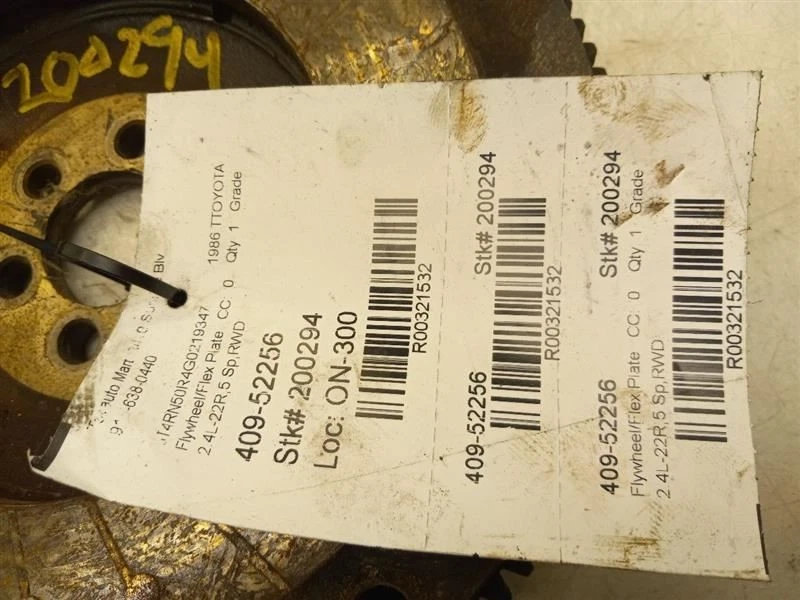 79-95 TOYOTA PICKUP 2.4L 4CYL TRACCIÓN TRASERA MT MONTAJE PLACA FLEXIBLE Foto 4 de 4