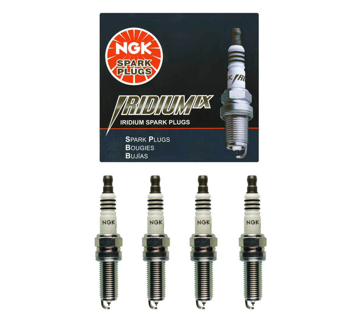Spark Plug-Iridium IX NGK LKR7AIX 93911 Set of 4pcs
