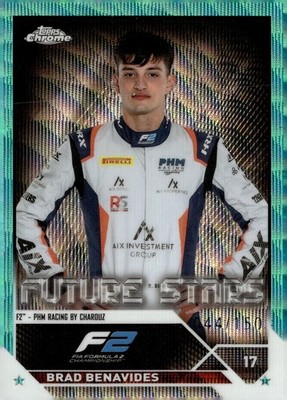 2023 Topps Chrome Formula 1 #89 Brad Benavides Aqua Wave Refractor #/150