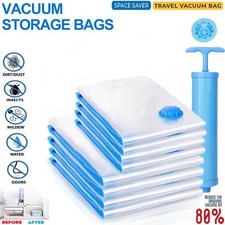 12 X LARGE SPACE SAVING STORAGE VACUUM BAGS CLOTHES BEDDING ORGANISER UNDER BED