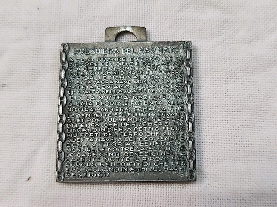 SILVER 800 LORIOLI C.T. INTREPIDO DOVUNQUE COMUN QUE INTREPIDO ITALYRARE PENDANT - image 2 of 3