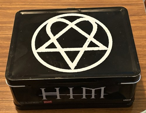 *RARE* HIM Metal Rock Band Heartagram Metal Lunch Box NO Thermos 2004
