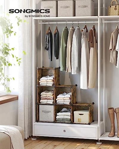 SONGMICS 6 Cubos Organizador de Almacenamiento, Hágalo Usted Mismo Armario Estante, Plástico Ropa Organizada Foto 3 de 4