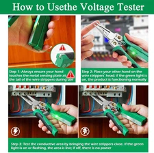 8-In-1 Wire Stripper Voltage Tester Cutting Pulling Pliers Electricians Repair