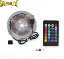 10FT Led Strip Lights with Remote and Power Supply Color Changing 5V USB