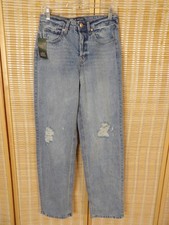 Wild Fable Women's High-Rise EasyRigid Straight Jeans Distressed Blue Size 4