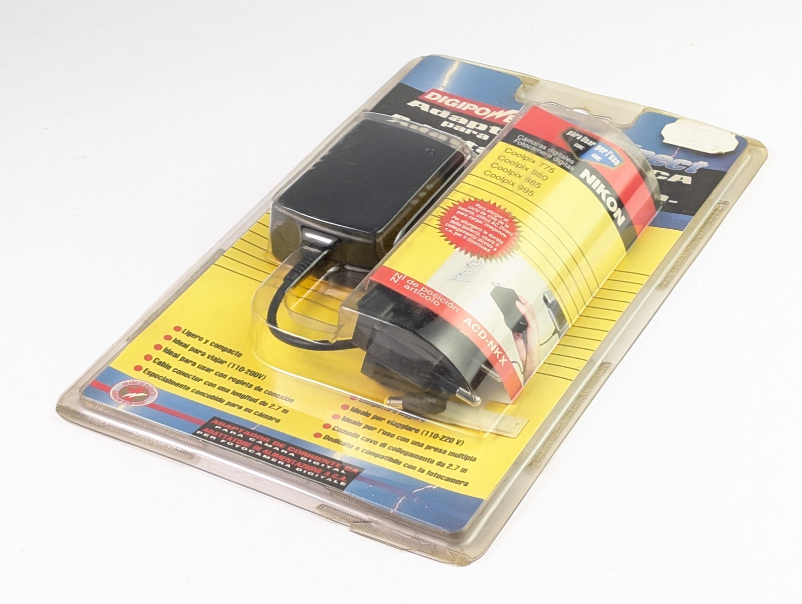 Digipower AC Power Adaptor for Nikon Coolpix 775/805/880/885/995 Made In Taiwan