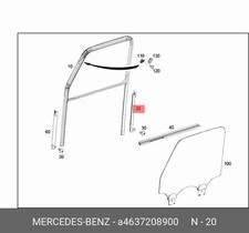 Mercedes-Benz Scheibenführungsschiene G-Klasse W463 A4637208900 Original Neu Mercedes-Benz Scheibenführungsschiene G-Klasse W463 A4637208900 Original Neu