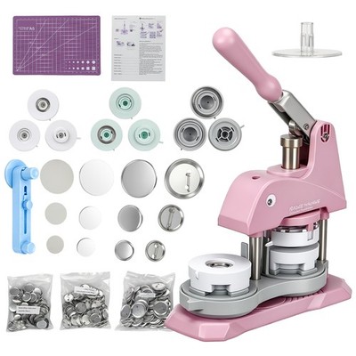 Button Maker Machine Badge Pin Machine 1''+1.25''+2.25'' 300Free Parts Press Kit