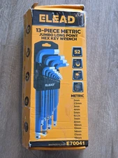 ELEAD Jumbo Hex Key Allen Wrench Set | 13-Piece Metric 2-19mm | Long Ball