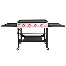 36in 4 Burner Flat Top Gas Griddle Black