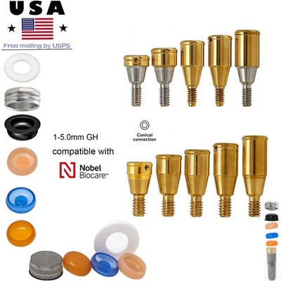 Dental Locator Abutment Screws CC NP/RP Nobelbiocare Active compatible 1-5mm GH