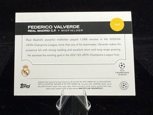 2024/25 Topps UCC Flagship Federico Valverde Real Madrid CF Northern Lights #164 - Imagen 2 de 3