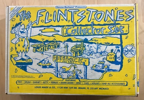 VINTAGE MARX THE FLINTSTONES COLLECTOR PLAY SET Rare ‘91 RUBY EDITION New In Box