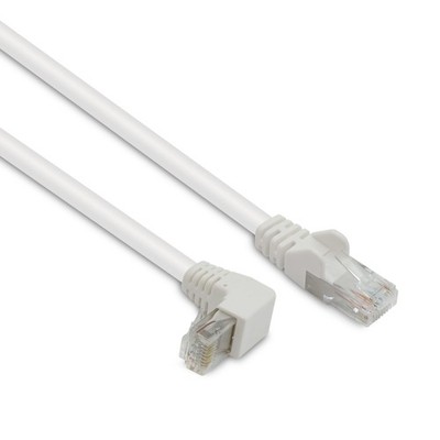 , Cat5e RJ45 UTP Ethernet Cable, Angled, 90 Degree, 1 Gbps, Gold Plated Ansc...