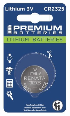 Premium Batteries Renata CR2325 3V Child Safe Lithium Coin Cell (1 Count)