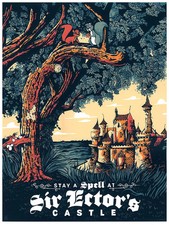 Sword in the Stone Sir Ectors Castle Travel Poster by Adam Johnson Ltd x/190 Art
