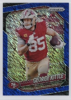 2025 Panini Prizm Blue Shimmer Prizm 17/35 George Kittle #94 1eq2