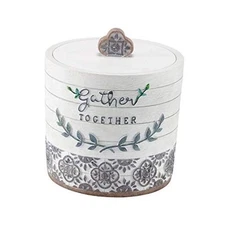  - Covered Jar, Guest Bathroom Essentials, Chic Home Decor (Modern Farmhouse 