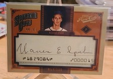 2016 Panini Prime Souvenir Cuts Autograph Warren Spahn #SC-WS #'d 80/99 Braves 