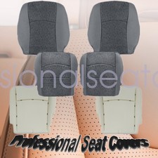 Front Bottom Top Cloth Seat Cover Gray Foam For 2013-18 Dodge Ram 1500 2500 3500