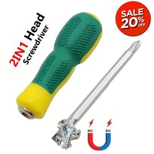 Reversible Double Ended Screwdriver 2-in-1 Flat Slot & Philips Cross Head