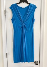 Calvin Klein Blue Knot Front Sleeveless Dress Women’s Size 10