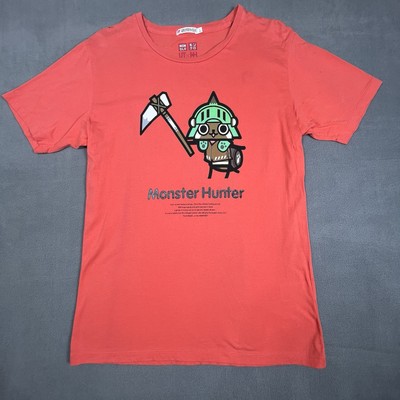 UT Uniqlo x Monster Hunter Shirt Adult L Red Short Sleeve Anime Manga Mens