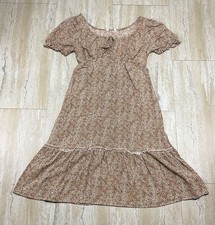 Hint Of Blush Womens Juniors Size M Floral Print Multicolor Dress Short Sleeve