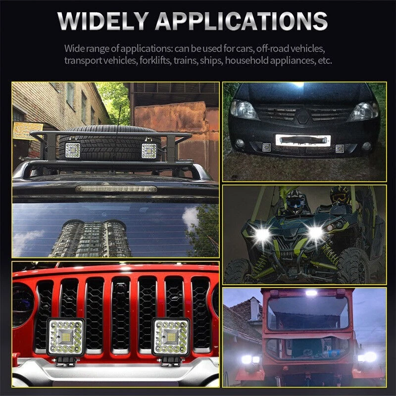 Adjustable Exterior Work Lights Driving Lamp 4 Inch 6000K White DC 10V-30V - Image 3 of 4