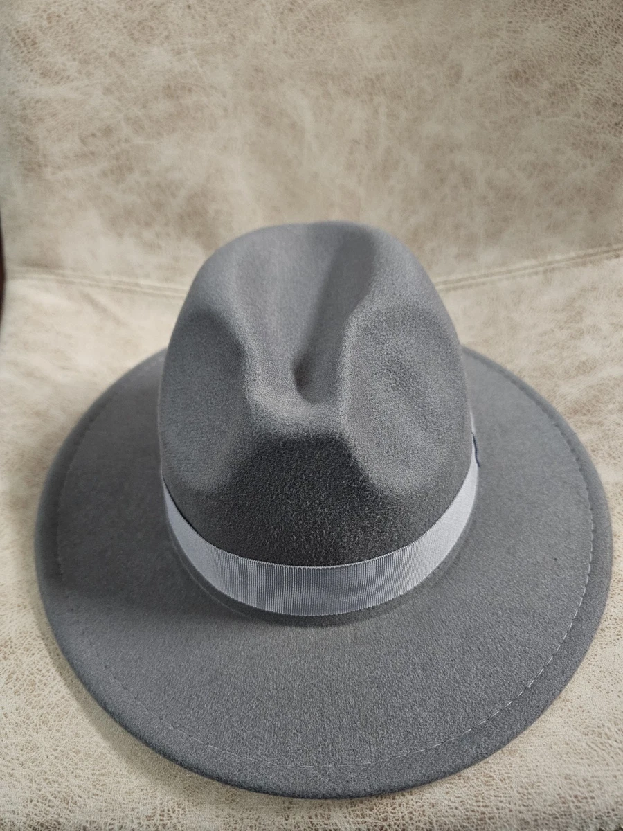 Rare Vintage Feather Fox Light Grey Wide-Brim Hat - Never Worn - 40+ Years Old Late 30s/ Early 1940 main image 3
