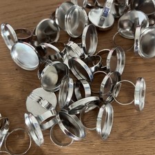 NEU 30 Ringrohlinge 25 Mm Silber Plus 8 Ringrohlinge 18 Mm Silber