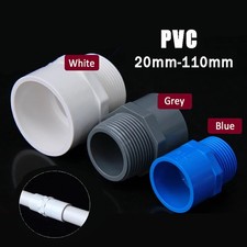 PVC 20mm-110mm Male Threaded Adapter Socket Pipe Fitting Straight m Pipe Fitting