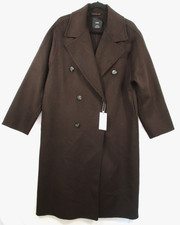 -NWT MANGO Handmade Double Breasted Wool Blen...