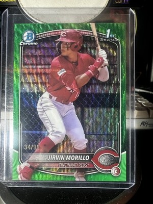 2025 Bowman Chrome Prospects Green Refractor 34/99 Jirvin Morillo 