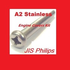 Suzuki A100 - Engine Covers Kit - Stainless Philips
