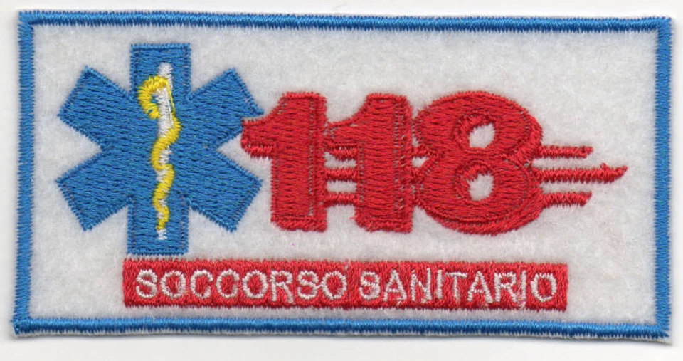 PATCH RICAMO TOPPA 118 SOCCORSO SANITARIO AMBULANZA TUTA DIVISA